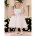 pink flower gown round neck baby clothes girl dresses